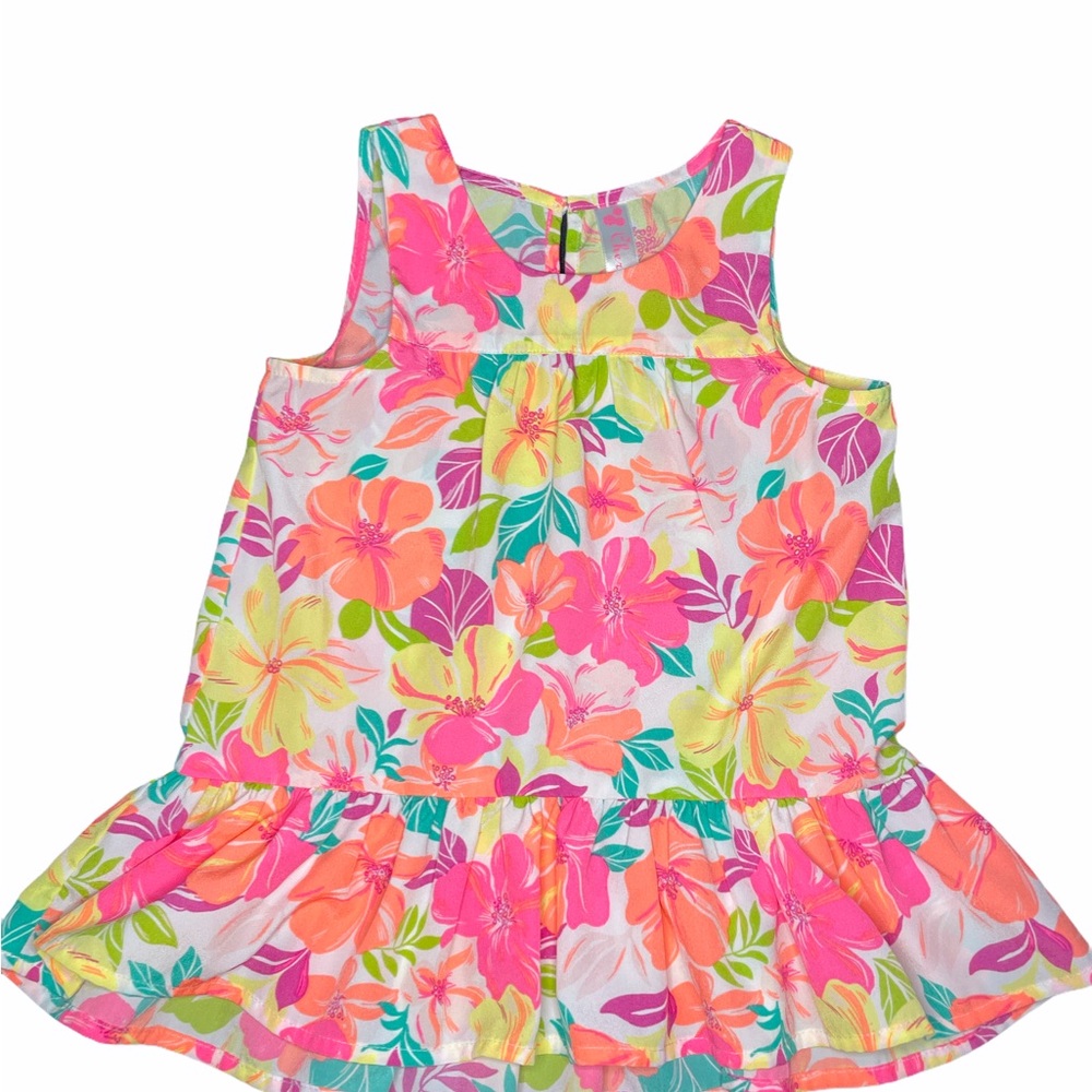 Cherokee Floral Kids Dress - Pink, Orange, Green